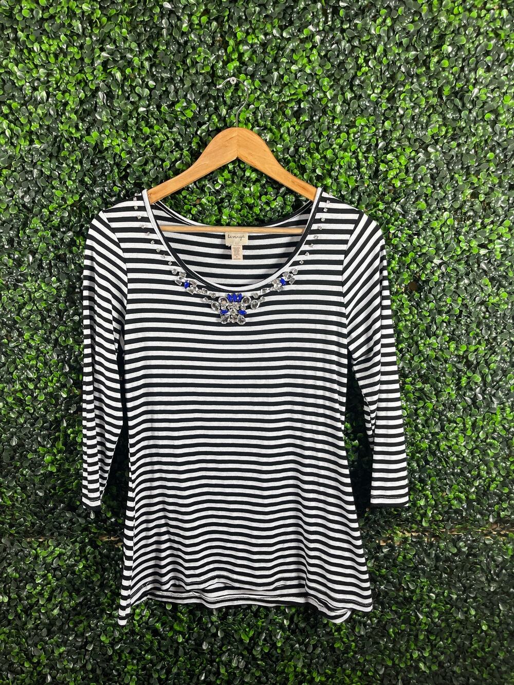 La Vanya, Rhignstones Blouse, Women’s Size M